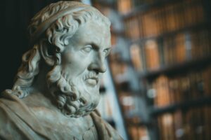 Marble bust of ancient (Incomplete: max_output_tokens)