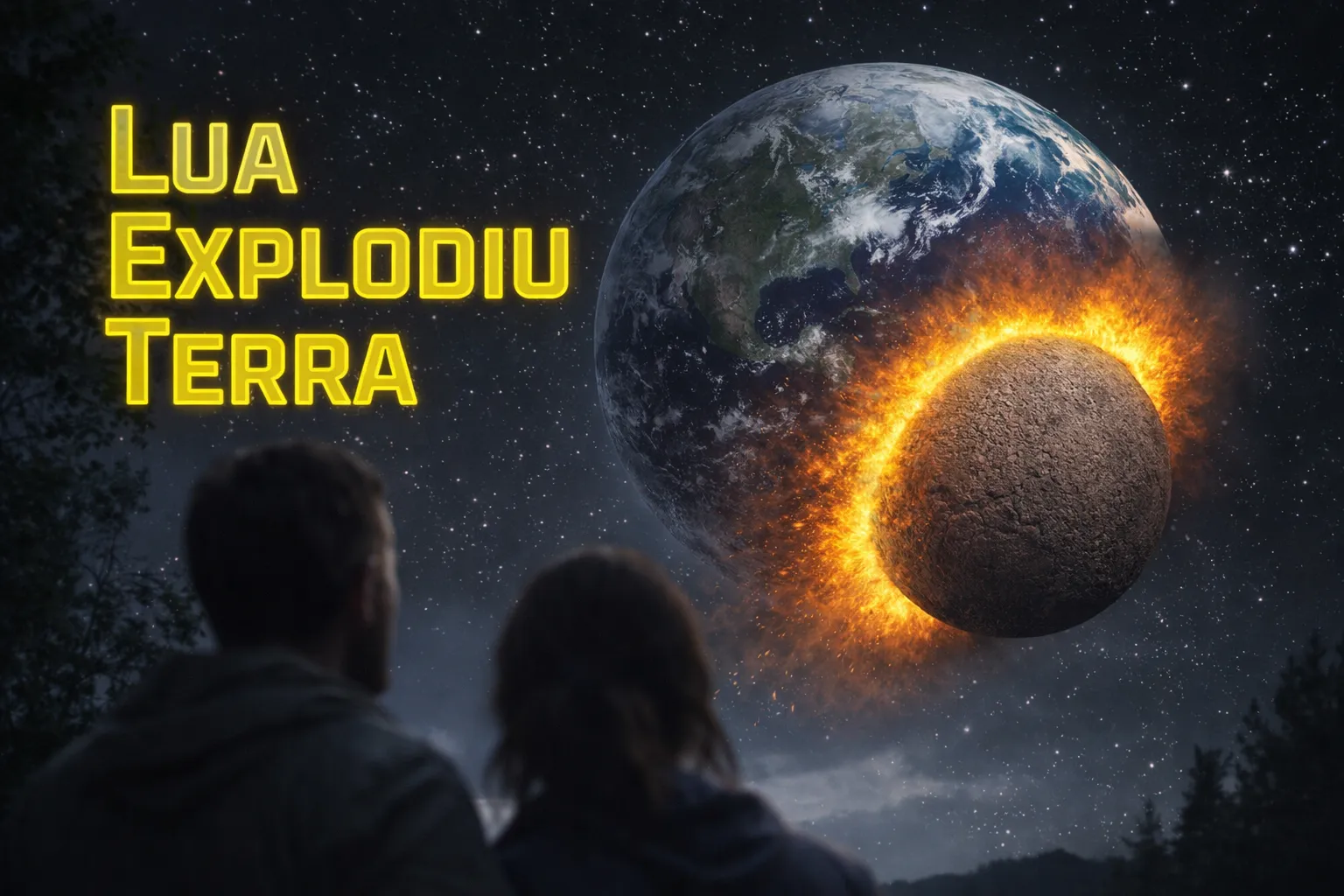 Moon Smashed Earth