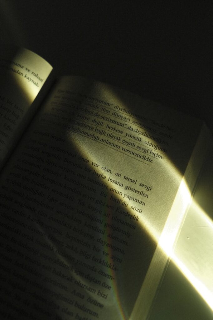 Open book lit by (Incomplete: max_output_tokens)